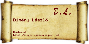 Dimény László névjegykártya
