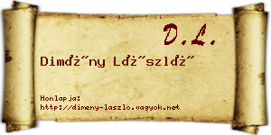 Dimény László névjegykártya
